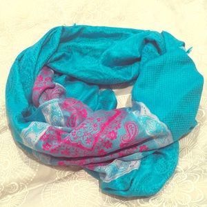 Turquoise cashmere scarf